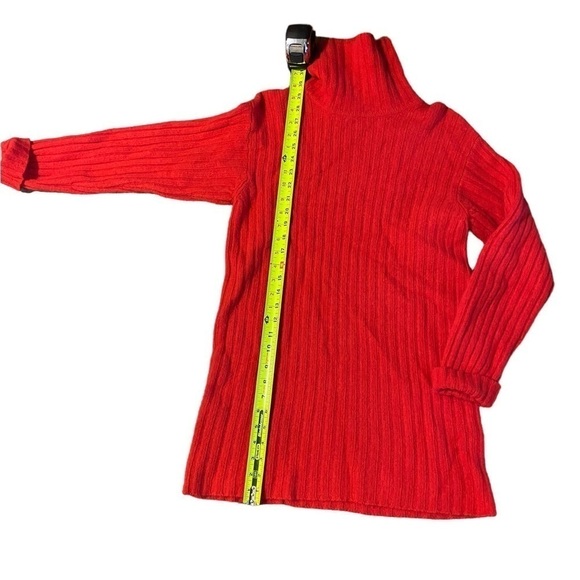 Vintage Lord & Taylor Angora Rabbit Hair Blend Red Cowl Neck Soft Warm Sweater S - Picture 7 of 12